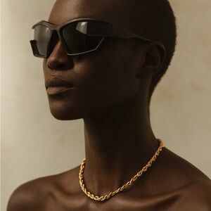 Futuristic Stylish Black Sunglasses